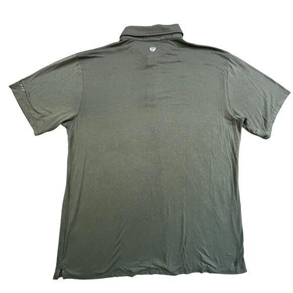 Free Fly Polo Shirt Mens XXL Green Performance Bamboo Short Sleeve Casual - Picture 5 of 9